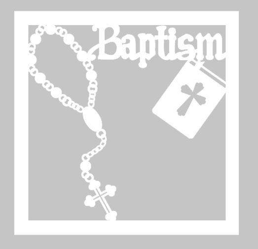 Baptism - 12 x 12 Overlay
