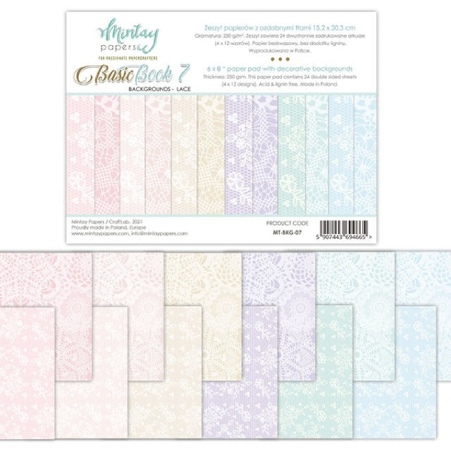 Basic Book 7, Backgrounds - Lace from Mintay Papers