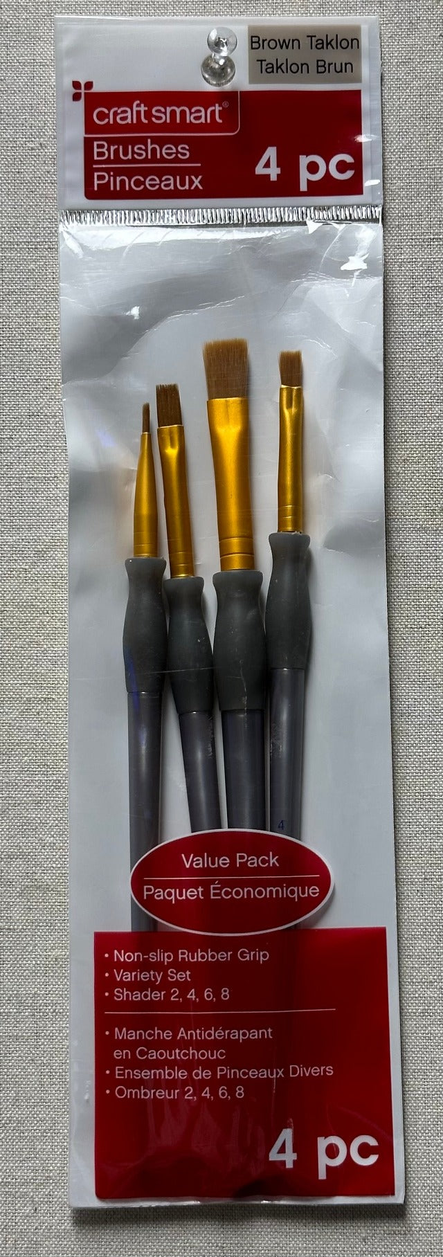 Brown Taklon Paint Brushes by Craft Smart - Set of 4,