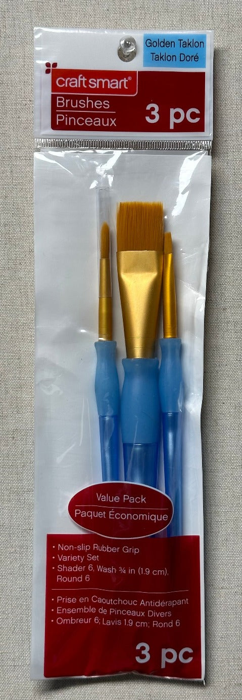 Golden Taklon Paint Brushes by Craft Smart - Set of 3, #6