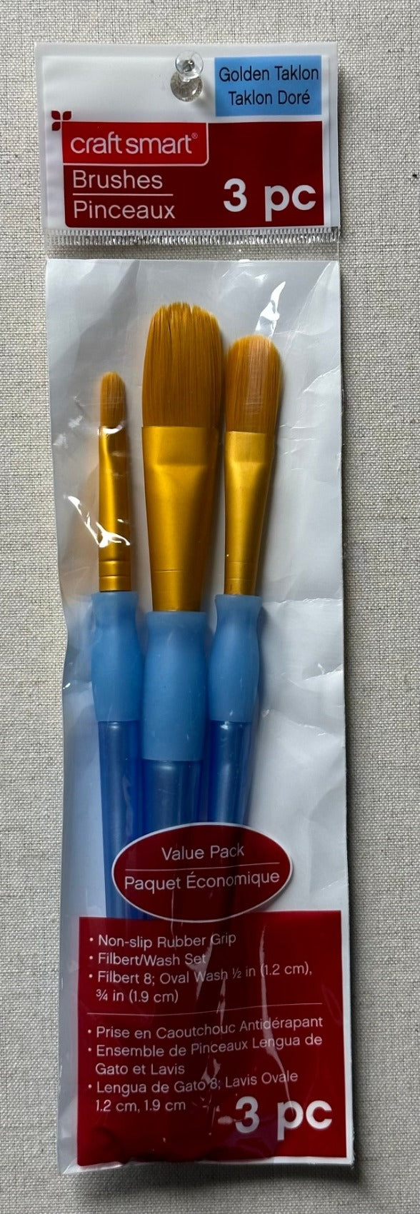 Golden Taklon Paint Brushes by Craft Smart - Set of 3, #8