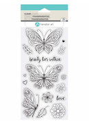 Janet Dunn Clear Stamp Set by Hampton Art - Beauty Within 15 pieces