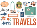 Happy Travels Page Pieces from Simple Stories