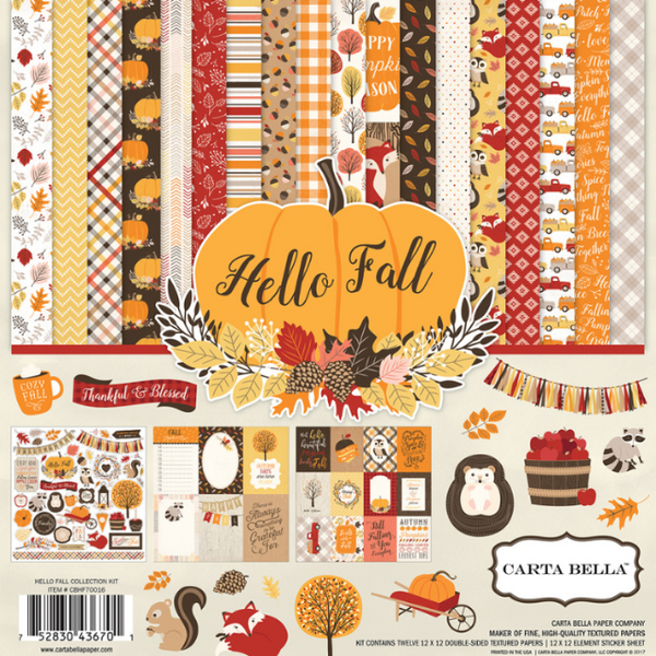 Hello Fall 12 x 12 Collection Kit from Echo Park / Carta Bella