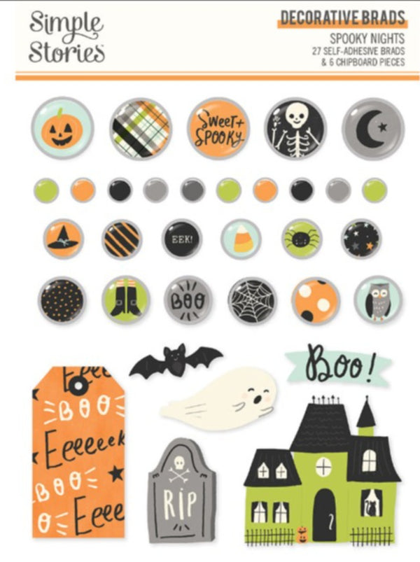 Spooky Nights - Decorative Brads from Simple Stories