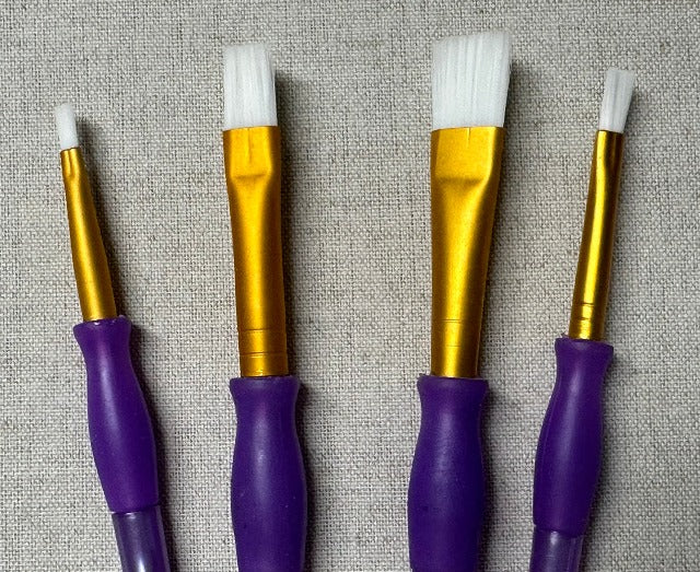 White Taklon Paint Brushes by Craft Smart - Set of 4 - Shader Set 2, 4, 8, 12