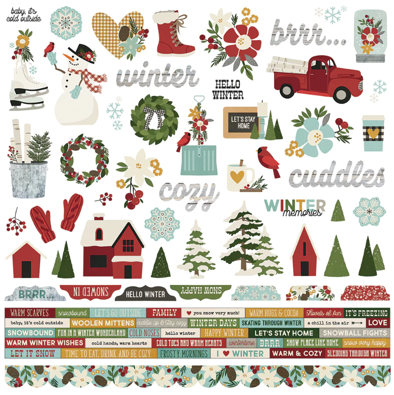Simple Stories - Winter Farmhouse - Collection Kit with Extras