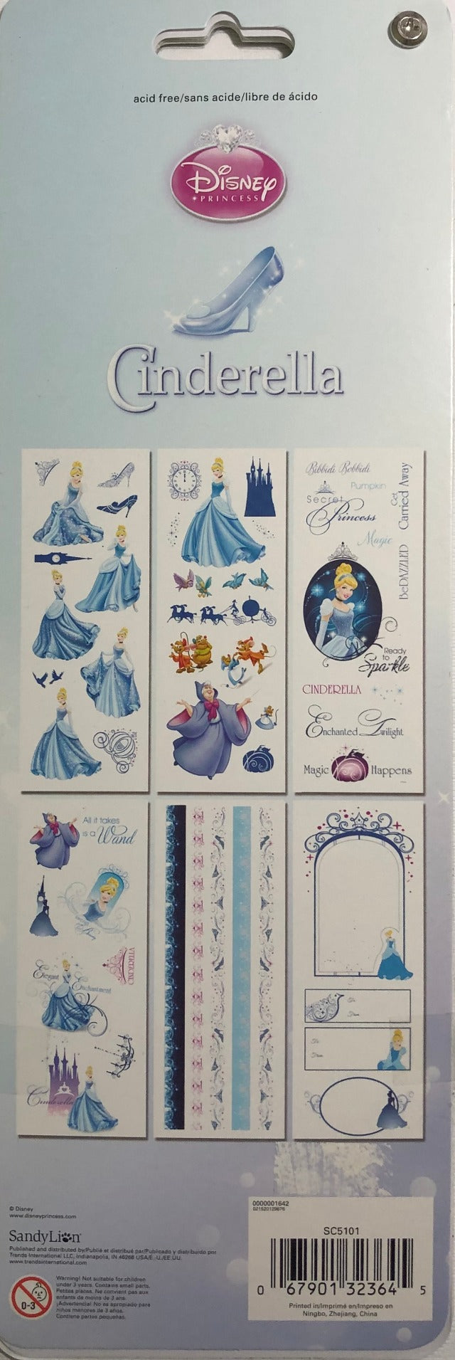 SandyLion Disney Princess Sticker Flip Book - 6 pages - Cinderella