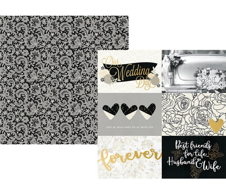 Simple Stories - Always and Forever Collection - 12 x 12 Double Sided Paper with Foil Accents - 4 x 6 Horizontal Elements