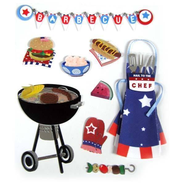 Barbecue Stickers by Jolee's Boutique