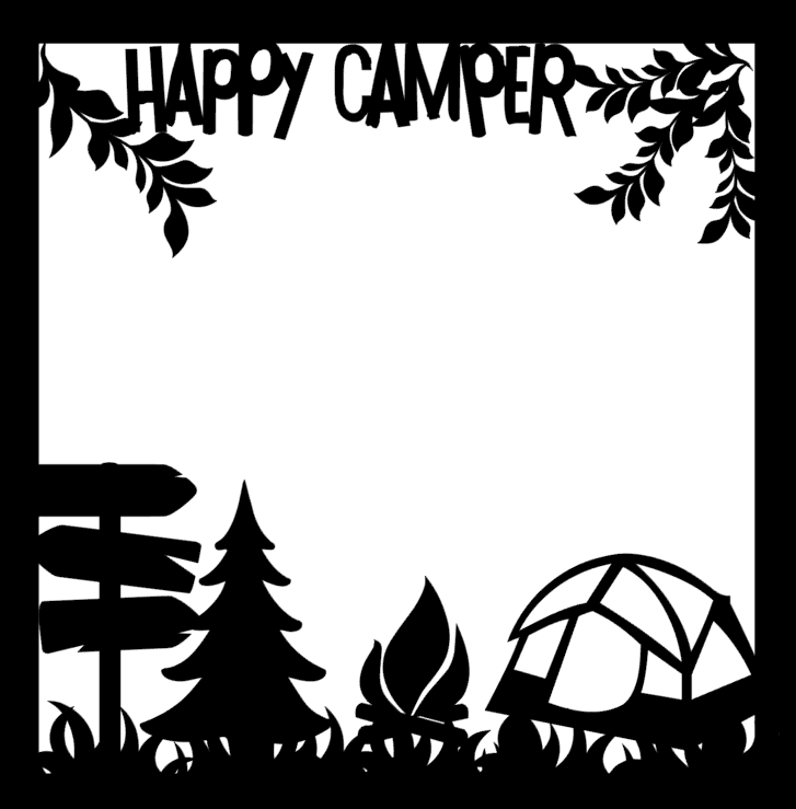 Happy Camper - 12 x 12 Overlay