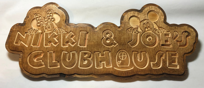 Child's Clubhouse / Playhouse / Playroom / Bedroom /Playground - Custom Birchwood Personalized Decor - Wood Sign