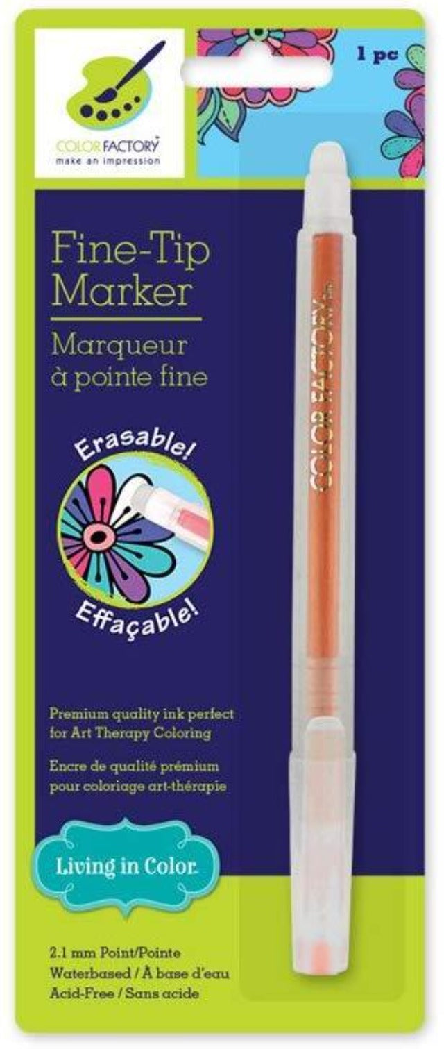 Living In Color Fine Point Erasable Ink Marker, 2.1mm, Vibrant Colors by Color Factory