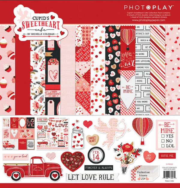 Cupid's Sweetheart Cafe Collection - 12 x 12 Collection Pack by Photo Play