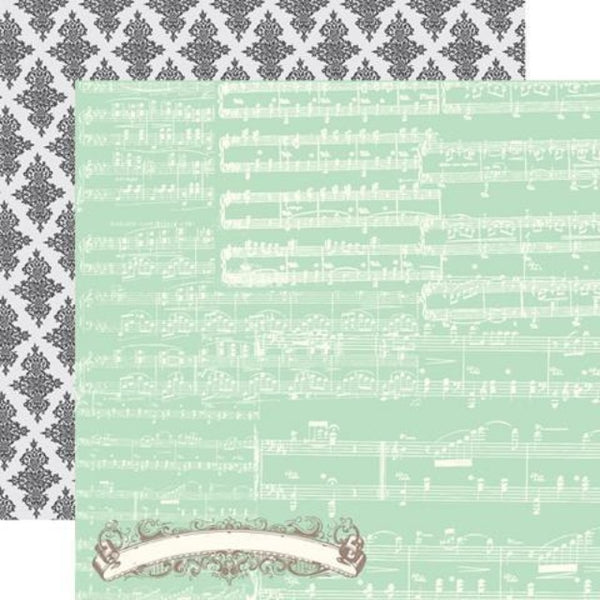 Everyday eclectic  - 12 x 12 Double Sided Paper - Music Note - My Mind's Eye