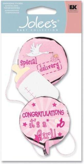 Girl Mylar Balloons Stickers by Jolee's Boutique