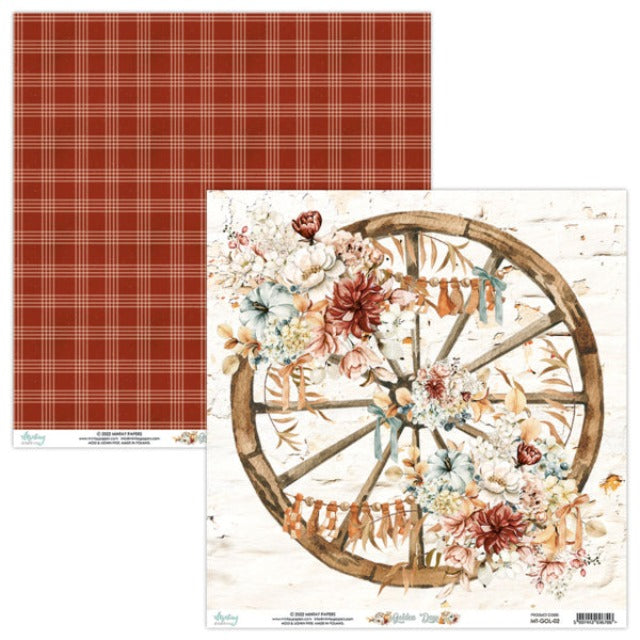 Golden Days 12 x 12 Scrapbooking Paper Set by Mintay
