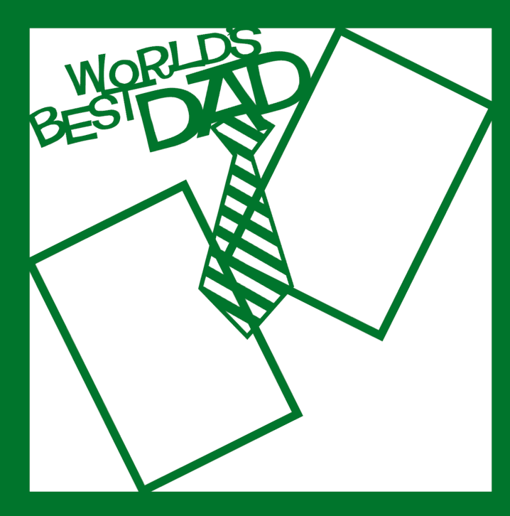 World's Best Dad - 12 x 12 Overlays