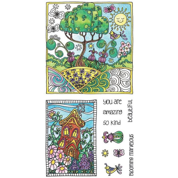 Hampton Arts Color Me Clear Stamps ~ Tree