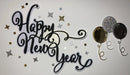 Happy New Year Title, Balloons & Confetti - Die Cuts