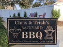 Backyard Sign | Wood Engraved BBQ Sign | Backyard Barbecue Outdoor Sign | Personalized Outdoor Sign | Custom Plaque |
