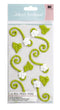 Jolee's Boutique Confections Icing Flourishes with Flowers Dimensional Stickers, Green and White