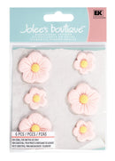 Jolee's Boutique Confections Large Fondant Flowers Dimensional Stickers, Pink