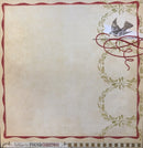 Lost & Found Christmas Peace Glittered Paper from My Mind's Eye - 12 x 12 Double Sided Cardstock