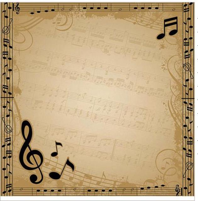 Music - Scrapbook Paper - 3D