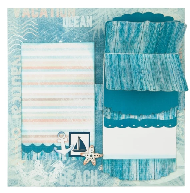 Ocean Vacation  - (2) 12" x 12" Page Layouts by Quick Quotes