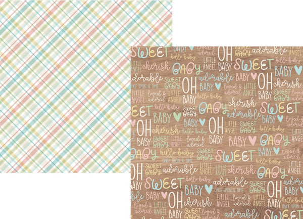 Simple Stories - Oh, Baby Collection - 12 x 12 Double Sided Paper - Adorable