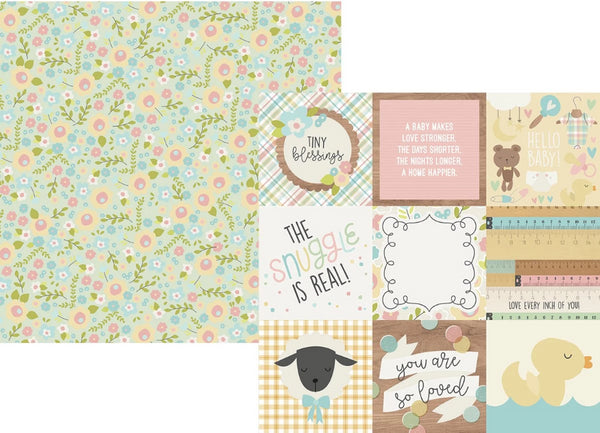Simple Stories - Oh, Baby Collection - 12 x 12 Double Sided Paper - 4 x 4 Elements