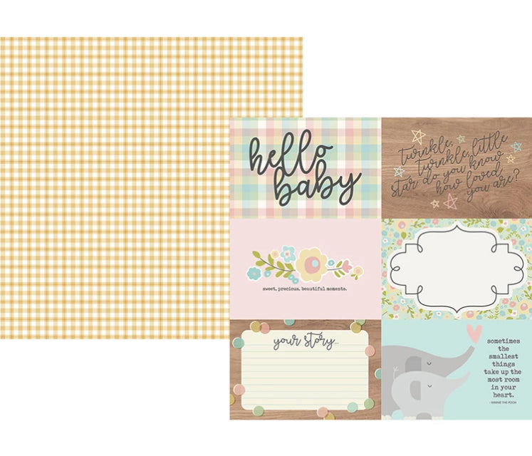 Simple Stories - Oh, Baby Collection - 12 x 12 Double Sided Paper - 4 x 6 Horizontal Elements
