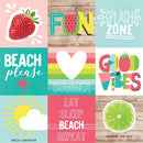 Simple Stories - Hello Summer Collection - 12 x 12 Double Sided Paper - 4 x 4 Elements