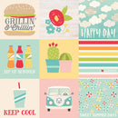 Simple Stories - Summer Days Collection - 12 x 12 Double Sided Paper - 4 x 4 Elements