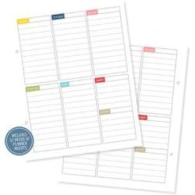Sn@p! Planner Inserts Double-Sided 6"X8" 25/Pkg-Life Documented 52 Weeks