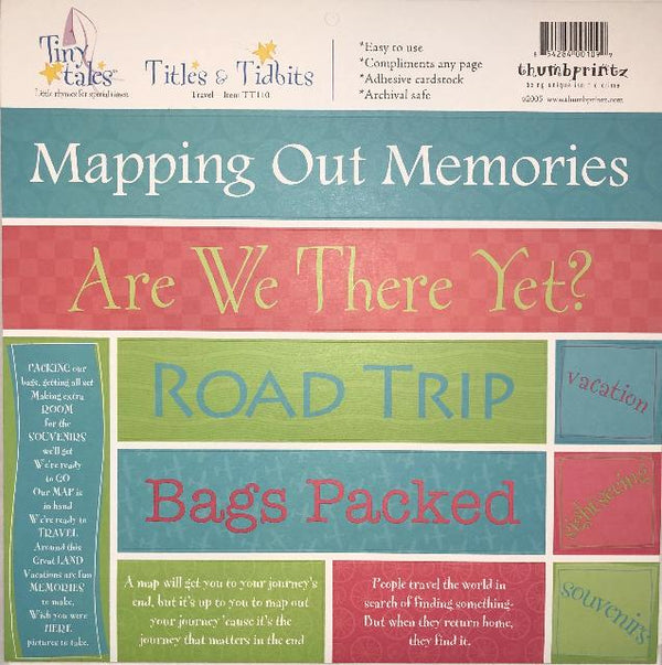 Tiny Tales - Travel Title & Tidbits Adhesive Cardstock Stickers