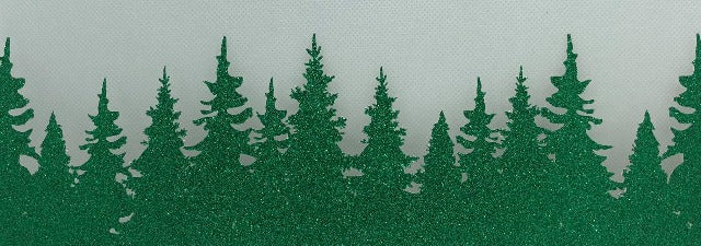 Tree Border - Glitter - Die Cut