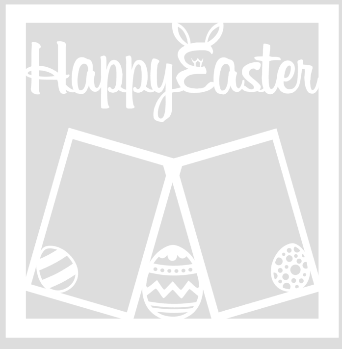 Happy Easter with Eggs - 12 x 12 Overaly