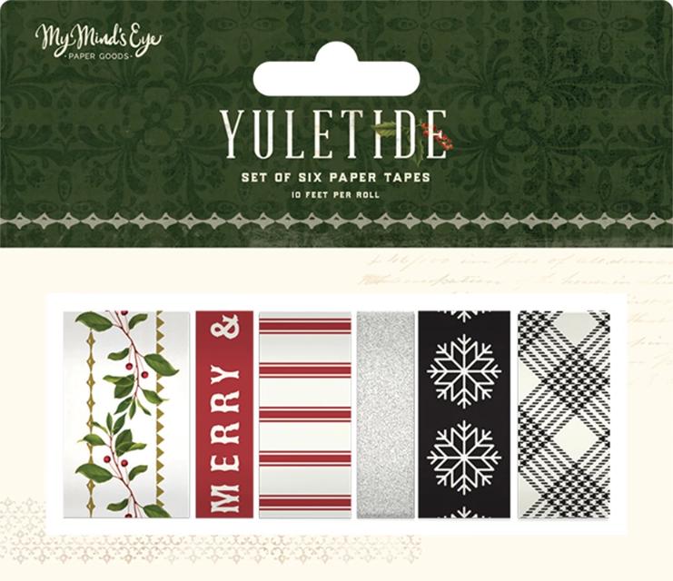 My Minds Eye - Christmas - Yuletide Collection - Washi Tape with Glitter Accents